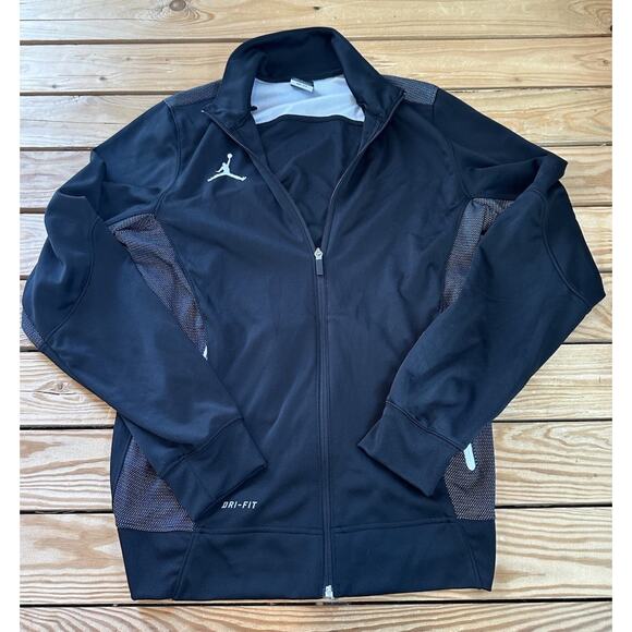 Air Jordan Dri Fit Sweatshirt Jacket Size Small Men’s Black Full Zip - Picture 1 of 8